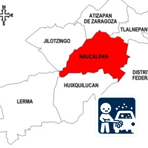 mapa de cobertura lavado de vestiduras en Naucalpan