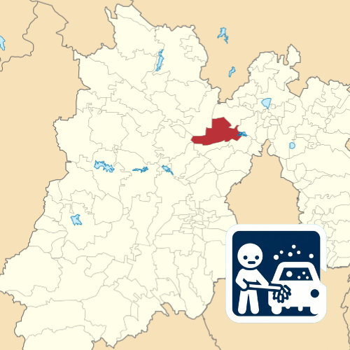 mapa de cobertura lavado de vestiduras en Nicolás Romero